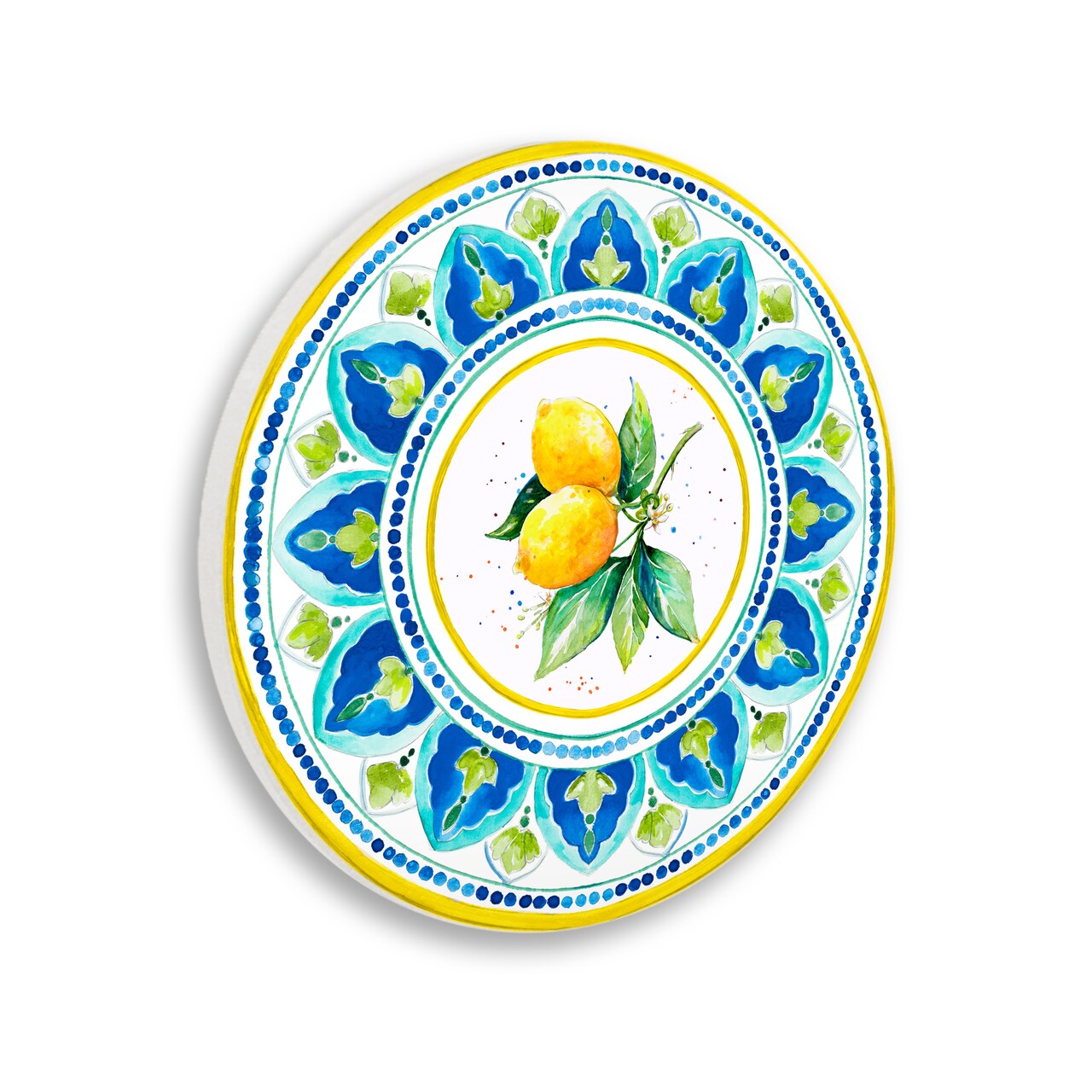 Stupell Industries Mediterranean Pattern with Lemons Wall Plaque, design by Patricia Pinto
